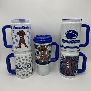 5 Vintage Penn State Nittany Lions Insulated Whirley Mugs